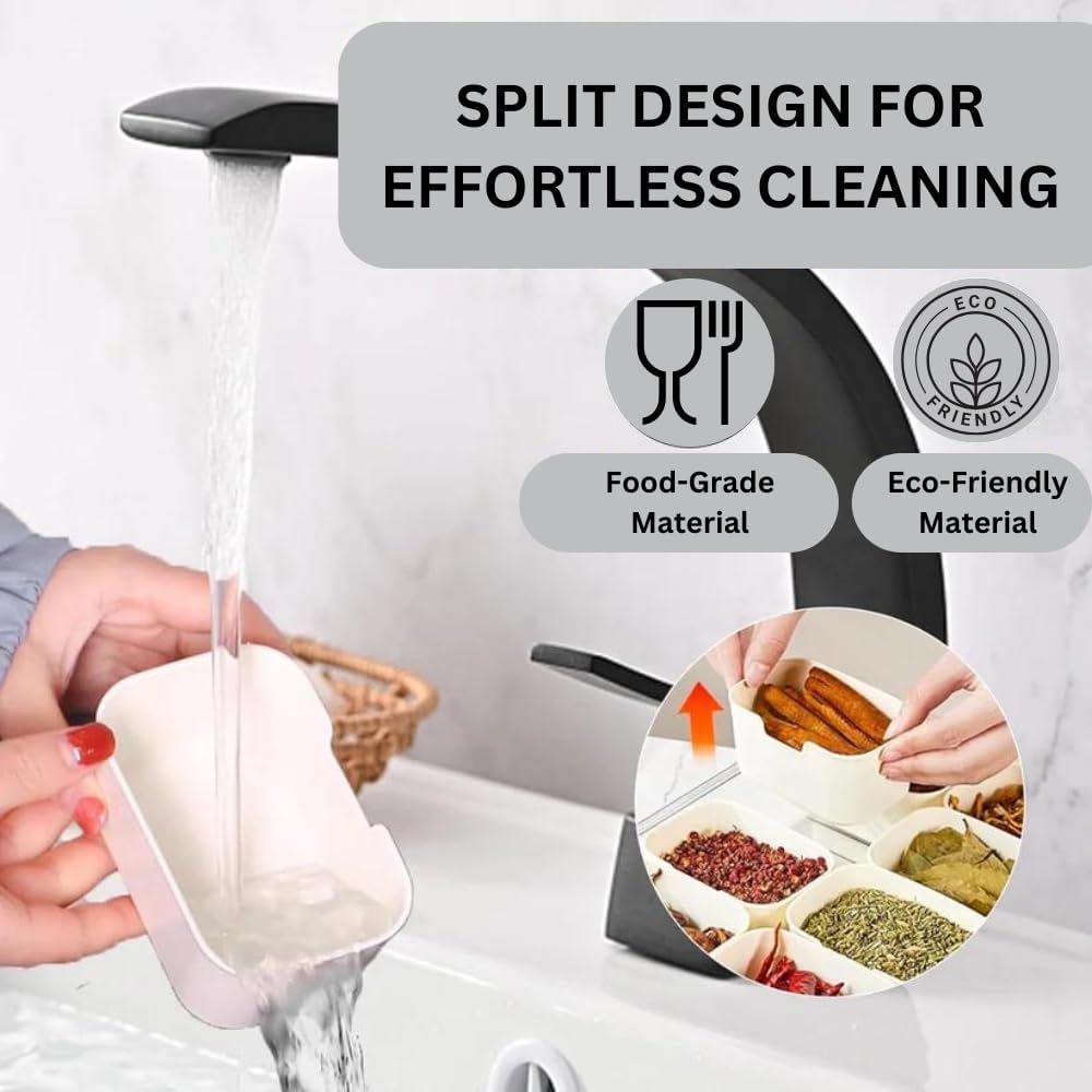 Divided Serving Tray with Lid and Handle