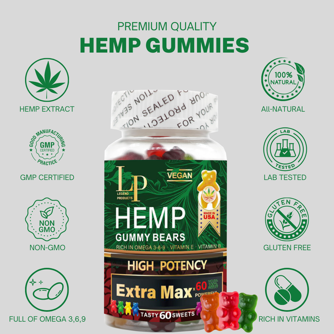 High Potency Hemp Gummies (60 Gummies)