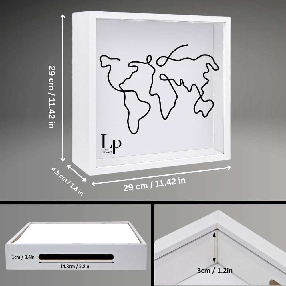 Travel Adventure Archive Shadow Box with Slot on Top