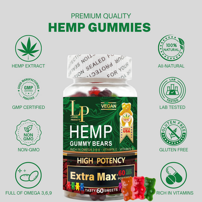 High Potency Hemp Gummies (60 Gummies)