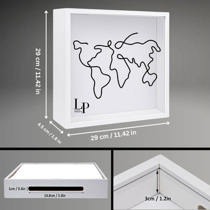 Travel Adventure Archive Shadow Box with Slot on Top